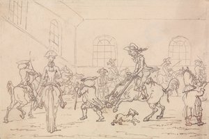 The Riding School by Thomas Rowlandson